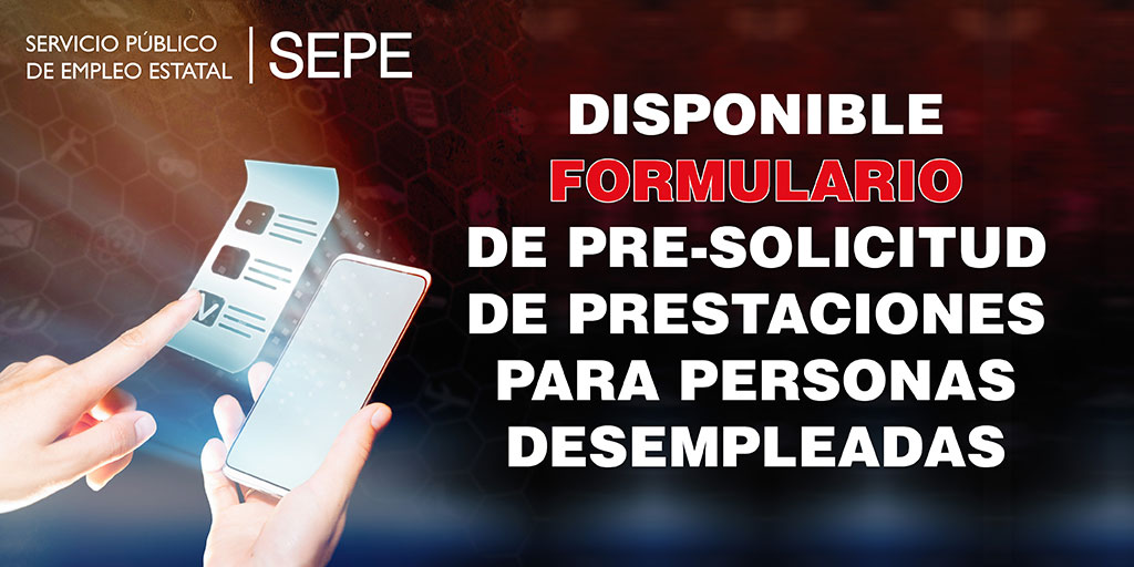 empleo_SEPE's tweet photo. 📄 Con el formulario de pre-solicitud disponible en Sede Electrónica podrás ⬇

✅ Presentar una pre-solicitud de #prestación o #subsidio por desempleo
✅ Cambiar la domiciliación bancaria
✅ Dar de baja la prestación
✅ Comunicar incidencias en tu solicitud o en tu prestación https://t.co/loycFnOHjR