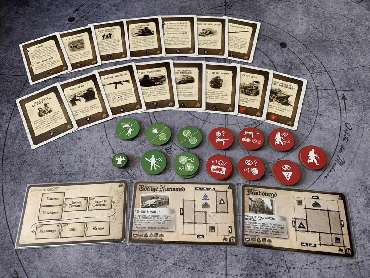 V_Commandos_'s tweet photo. On-going playtests for V-Commandos: Ghost. We've been talking a lot about our miniatures lately but gameplay will also be at the heart of the coming #crowdfunding campaign!
#vcommandos #boardgames #waragames #WW2 https://t.co/ZdGbXeDQoL