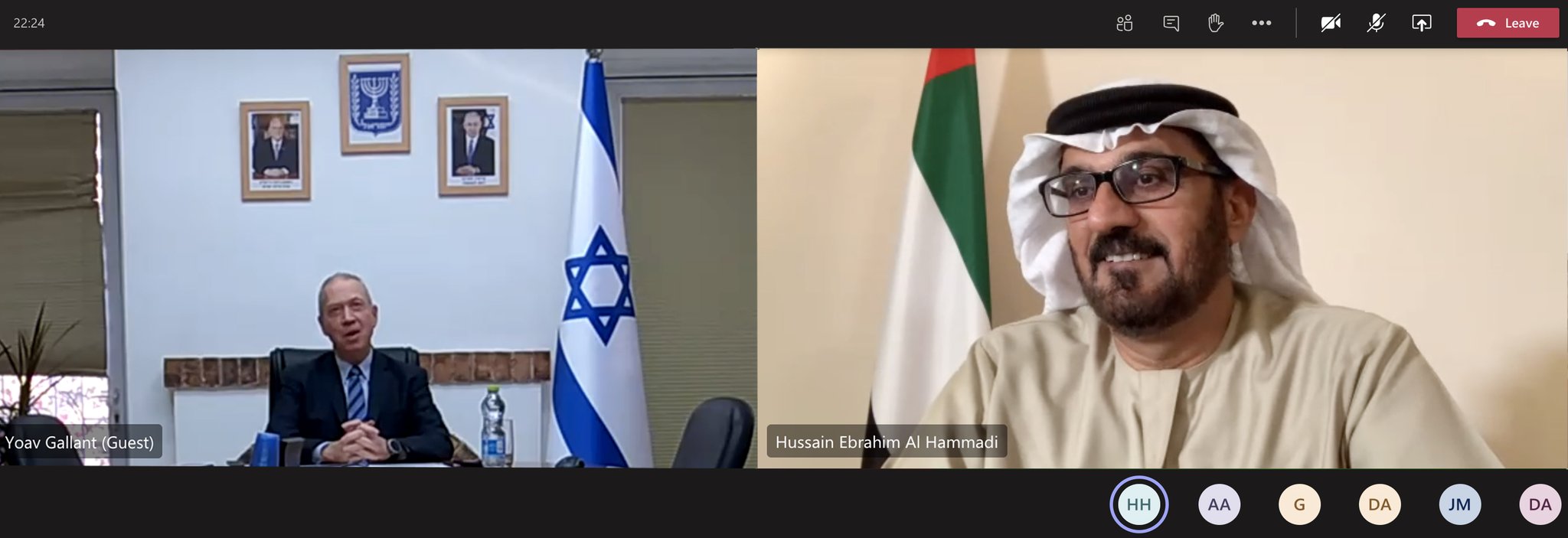 ØµØ­ÙŠÙØ© Ø§Ù„Ø®Ù„ÙŠØ¬ Ø§Ù„Ø¥Ù…Ø§Ø±Ø§ØªÙŠØ© Ø­Ø³ÙŠÙ† Ø¨Ù† Ø¥Ø¨Ø±Ø§Ù‡ÙŠÙ… Ø§Ù„Ø­Ù…Ø§Ø¯ÙŠ ÙˆØ²ÙŠØ± Ø§Ù„ØªØ±Ø¨ÙŠØ© ÙˆØ§Ù„ØªØ¹Ù„ÙŠÙ… Ø¨Ø¯ÙˆÙ„Ø© Ø§Ù„Ø¥Ù…Ø§Ø±Ø§Øª Ùˆ ÙŠÙˆØ¢Ù Ø¬Ø§Ù„Ø§Ù†Øª ÙˆØ²ÙŠØ± Ø§Ù„ØªØ±Ø¨ÙŠØ© ÙˆØ§Ù„ØªØ¹Ù„ÙŠÙ… ÙÙŠ Ø¥Ø³Ø±Ø§Ø¦ÙŠÙ„ ÙŠØ¹Ù‚Ø¯Ø§Ù† Ù„Ù‚Ø§Ø¡ Ø¹Ø¨Ø± Ø®Ø§ØµÙŠØ© Ø§Ù„Ø§ØªØµØ§Ù„ Ø§Ù„Ù…Ø±Ø¦ÙŠ Ø­ÙŠØ« Ù†Ø§Ù‚Ø´Ø§ Ø³Ø¨Ù„ ØªØ¹Ø²ÙŠØ² Ø§Ù„ØªØ¹Ø§ÙˆÙ†