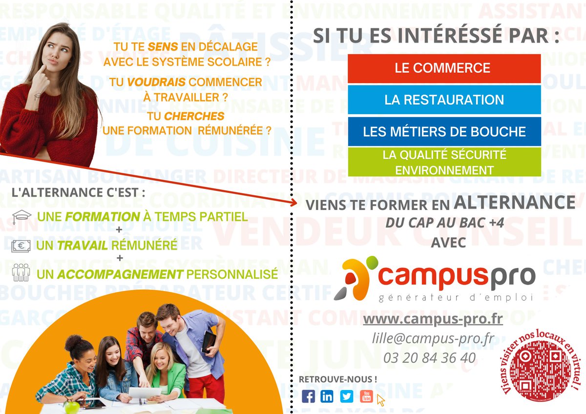 Campus Pro lance dès maintenant son #recrutement ! N'hésitez pas à nous contacter pour prendre RDV ☺️