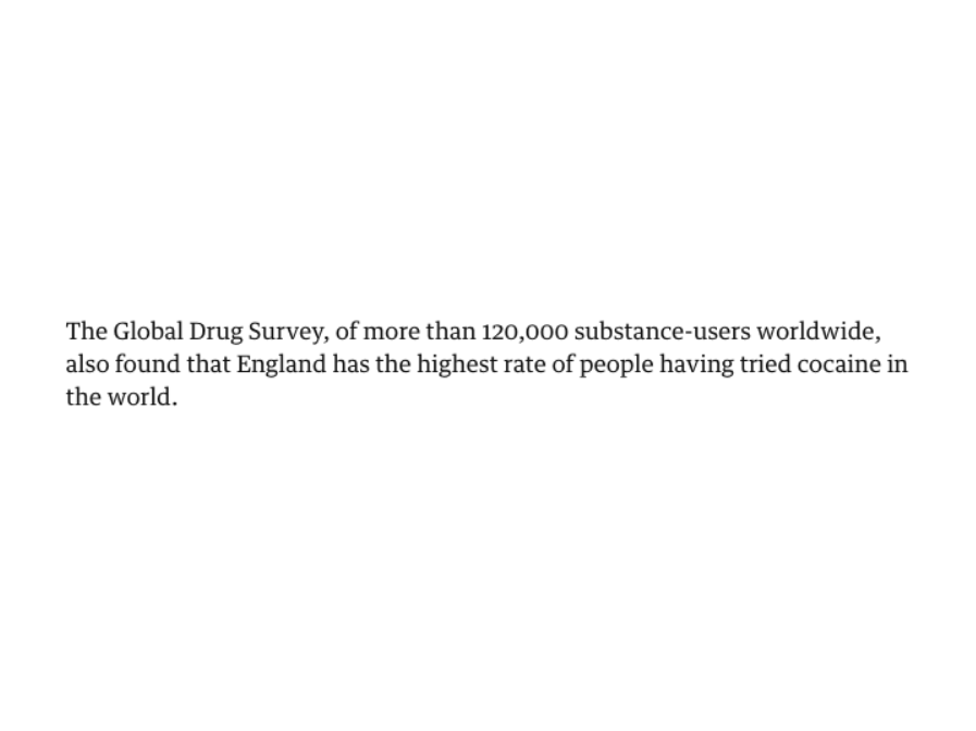 The problem is that the Global Drugs Survey is a non-random internet survey of substance users which explicitly says it should not be used to estimate prevalence in the population. 4/