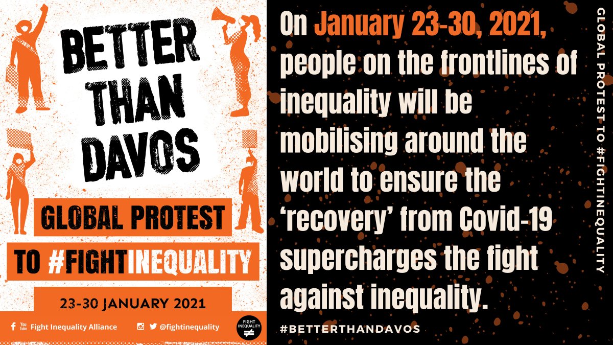 The wealthiest 10% of people in the world produce 50% of the planet's fossil fuel emissions.

We need transformational green and just recoveries to tackle the twin crises of inequality and climate change.

Climate Justice is #BetterThanDavos.

Read more >> act.gp/396MiWU