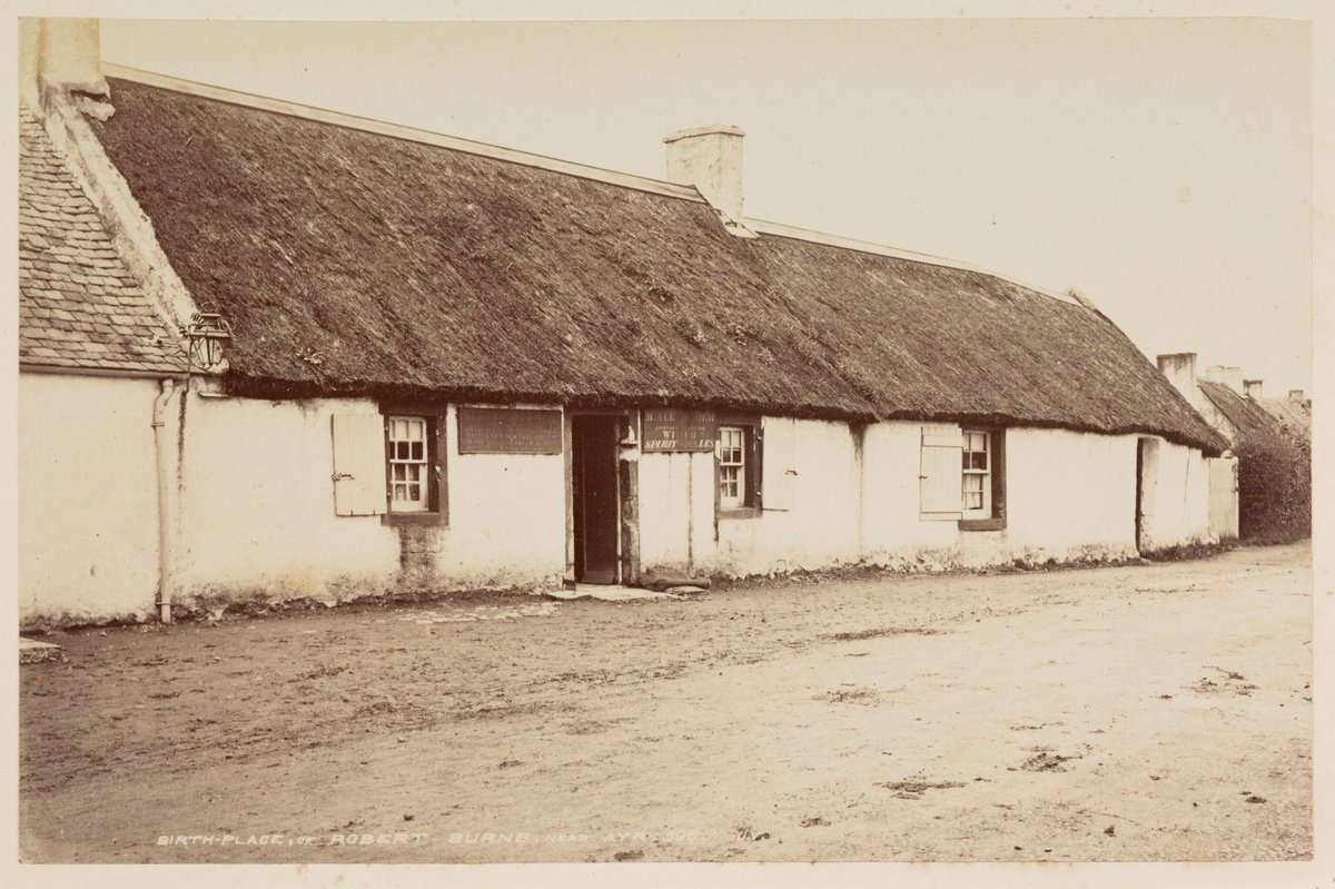 Robert Burns was born in 1759 in this cottage in Alloway, Ayrshire. He died in Dumfries at the early age of 37. Yet in that short time he took the Scottish literary world by storm, and secured a place for himself in history.(Image: James Valentine / 1870s / MacKinnon Coll.)
