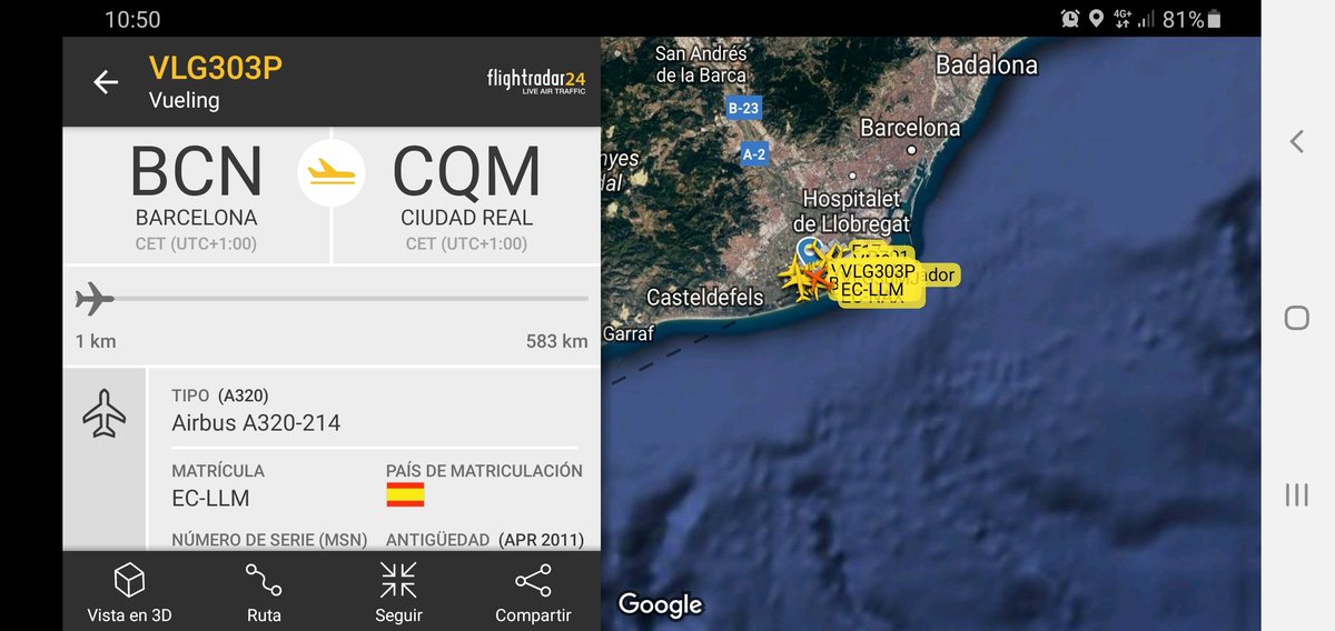 jesusdtt's tweet photo. Segundo @vueling preparado para despegar hacia @CRealAirportCQM #cqm #lerl https://t.co/79tKty1VBV