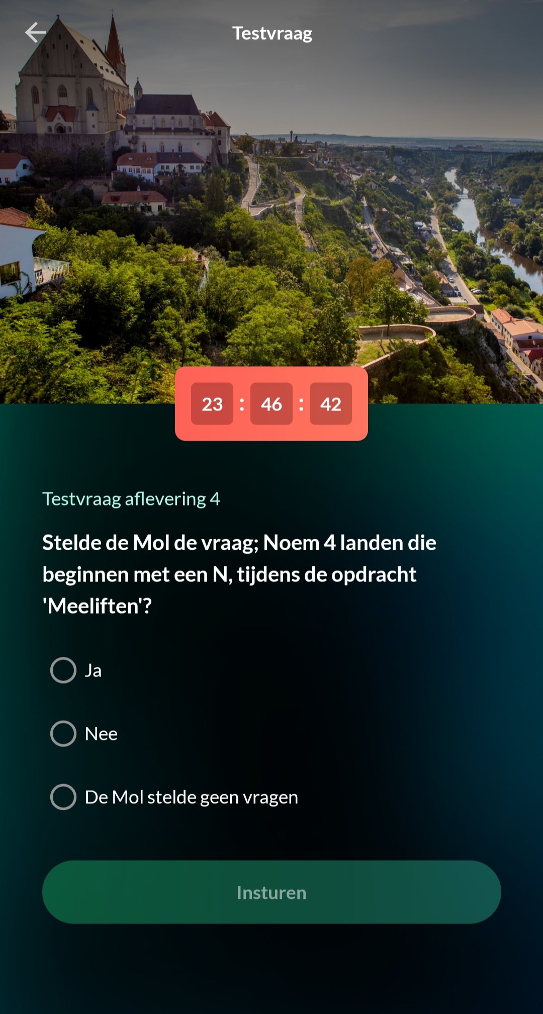 Wie is de Mol? on Twitter: "De Testvraag van Aflevering 4 is nu beschikbaar en dit zijn de antwoorden: Ja: Splinter De Mol stelde geen vragen: Joshua, Marije, Renée