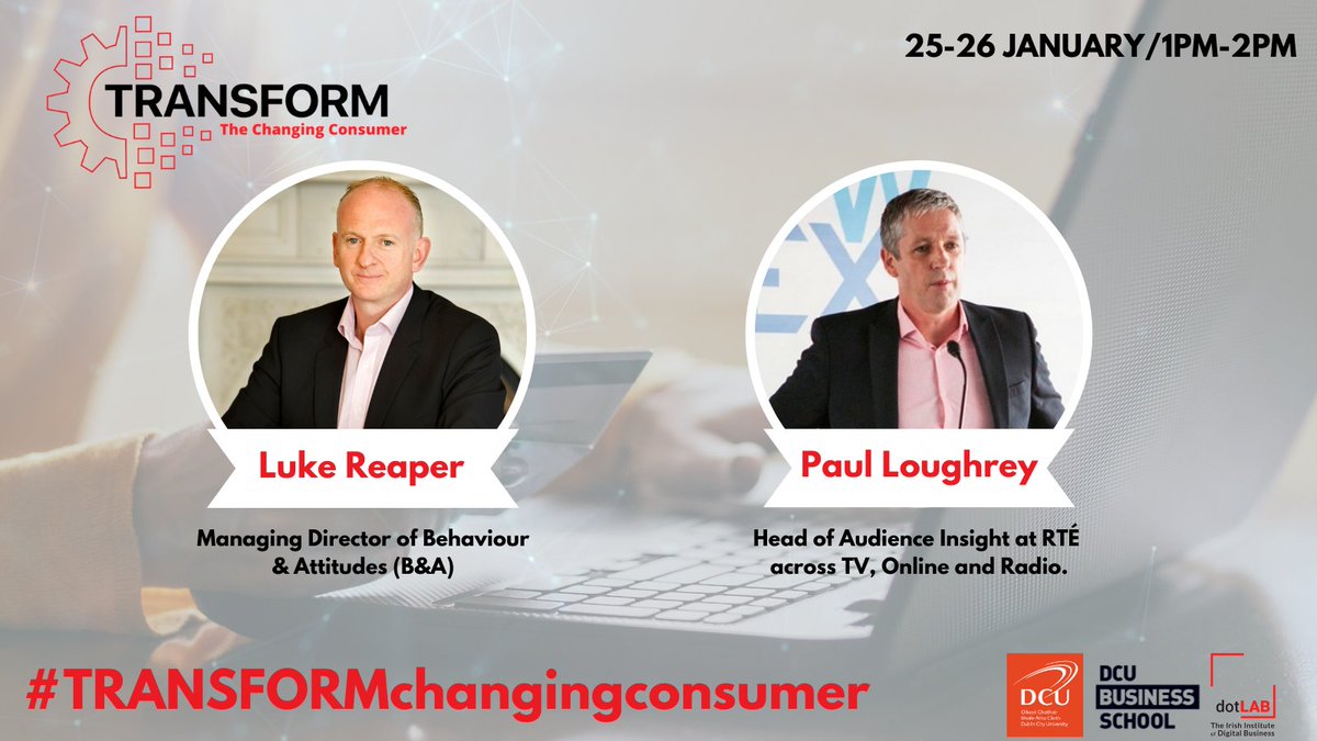 IIDB_ie's tweet photo. Join us for Day 1 of #TRANSFORMchangingconsumer today at 1pm!!
Kickstarting the event we have Luke Reaper and Paul Loughrey🎉
Don’t worry it’s not too late to register ➡️ https://t.co/Gd4UvJHGVV
#digitaltechnologies #technology #changingconsumer #TRANSFORM https://t.co/Ym2icCCm3j