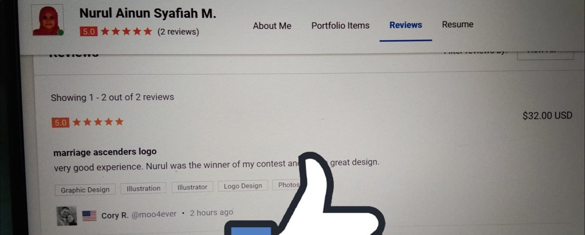 Tak cukup terinspirasi? Peserta GLOW PENJANA, Ainun juga menang contest dalam  http://Freelancer.com&nbsp; buat logo dan dapat 32 USD bersamaan RM100++. Ainun bukan seorang budak grafik dan logo yang dia buat tu pakai  http://Canva.com&nbsp;, saya ulang sekali  http://canva.com&nbsp;.