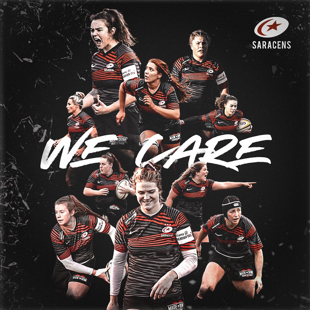 At Saracens #WeCare. Rugby is our sport and we are proud of our women’s team. We have achieved incredible goals and we continue to do so. There is no space for judgment. Women’s rugby is rugby. #SarriesFamily #StrongerTogether 🖤❤️