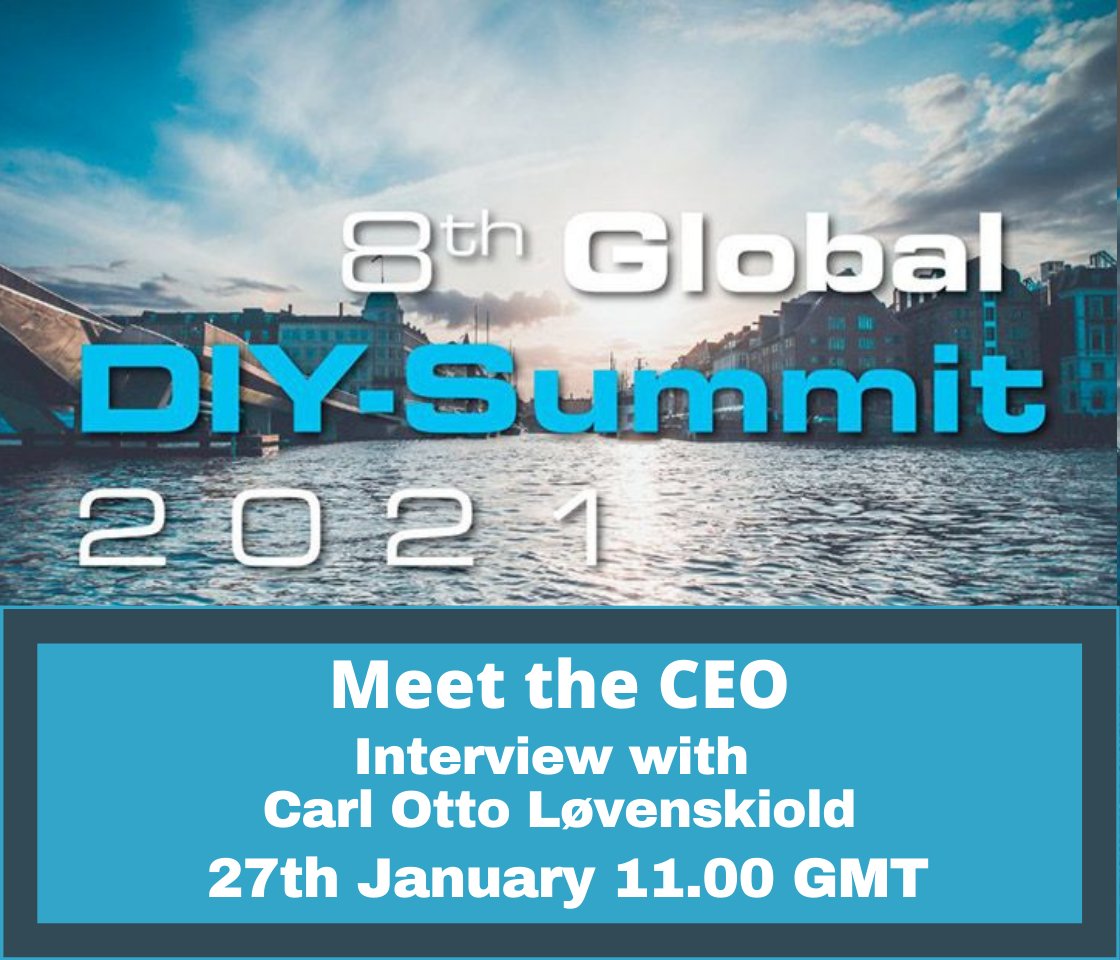 BHETA_trade's tweet photo. “Of course you can!” is the slogan of MAXBO, the Norwegian 'living and building materials' retailer. On 27th January, you can meet the CEO, Carl Otto Løvenskiold, duringf the Global DIY Summit webinar
#bheta #globaldiysummit #maxbo
The learn more https://t.co/cNR0AaOr9N https://t.co/0iwbRcG6SU