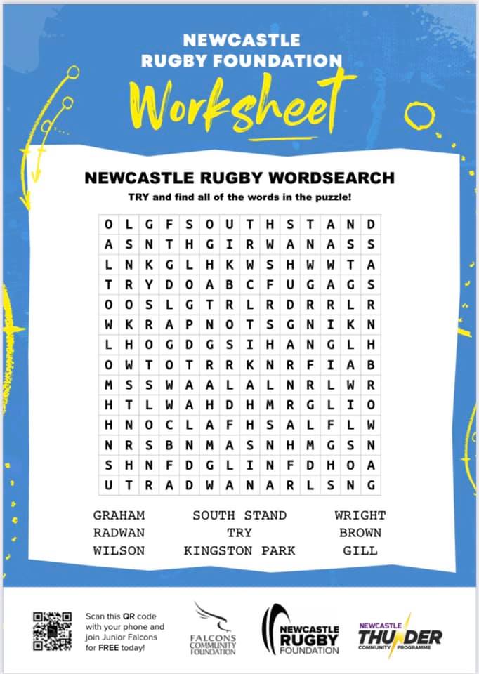 NRFoundation_'s tweet photo. At home learning with Newcastle Rugby Foundation kicks off today with a 4-page workbook! Suitable for ages 5-15, take a look at the activities below! 
For our Junior Director of Rugby task, see the Gloucester match highlights here- https://t.co/tuqS4WRWKt... https://t.co/XNQDUJUOcO