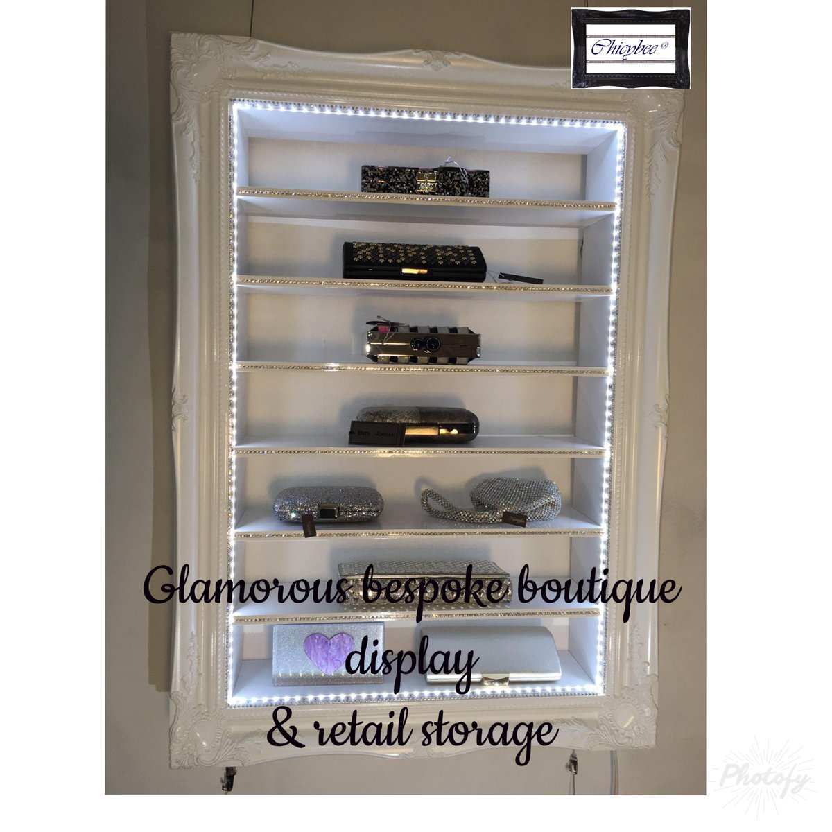 chicybee's tweet image. Glamourous &amp;amp; space saving boutique display by #chicybee 💕 make your products shine #shop-refit #glamour #boutique #style #britishmade #hmuk