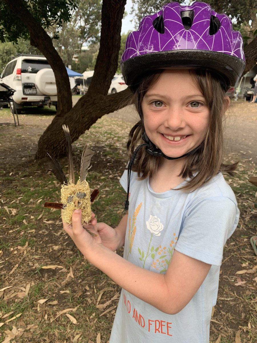 Some impromptu craft and often breakfast was on the run (bike). &ndash; bei  Barwon Heads Caravan Park