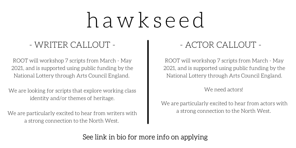 hawkseed's tweet image. ACTOR/WRITER CALL OUT FOR ROOT. See link in bio for more details. Exciting times ahead!!
