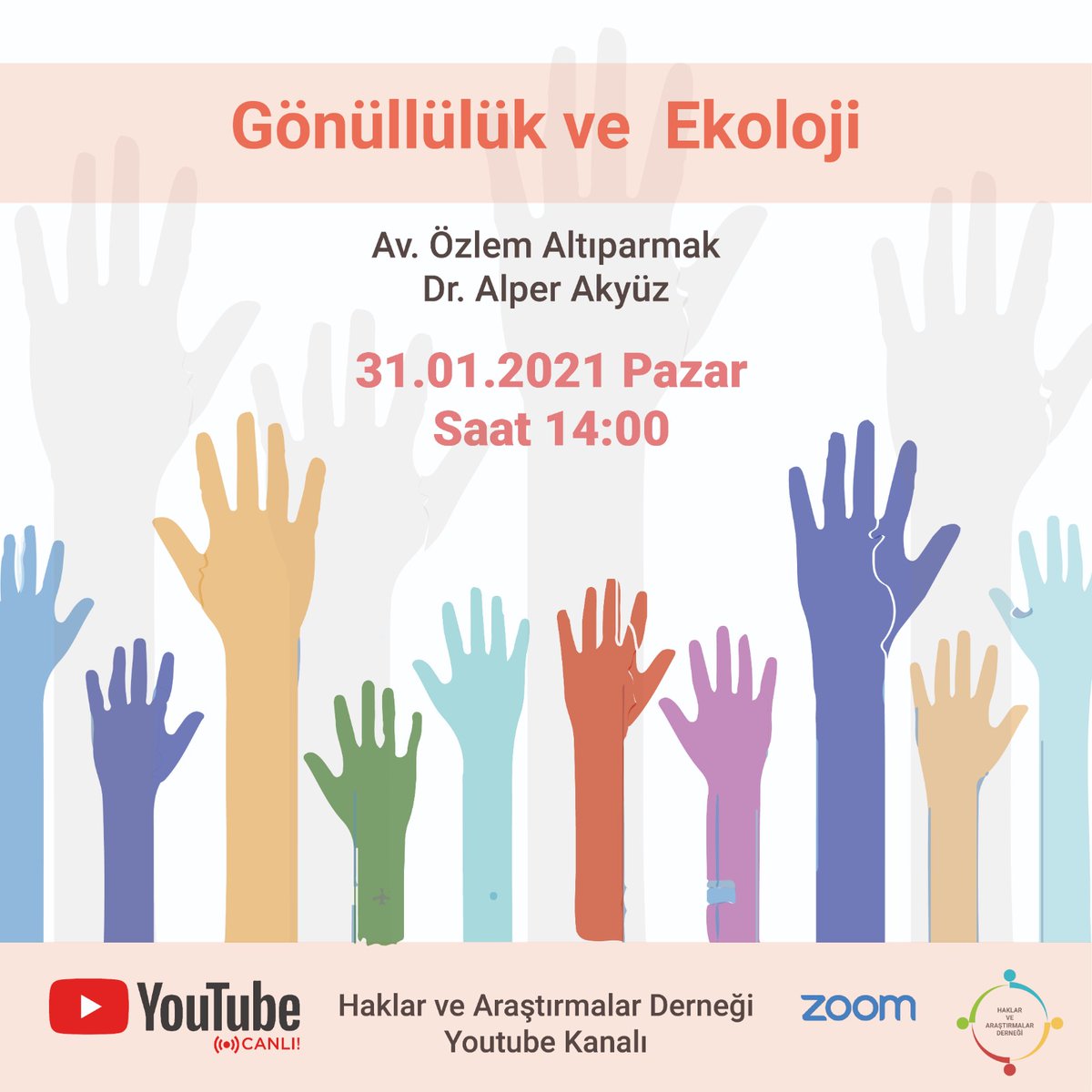 haklararastirma's tweet photo. Bilgi Üniversitesi öğretim üyesi Dr. Alper Akyüz ile “#Gönüllülük ve #Ekoloji” üzerine keyifli bir sohbet gerçekleştireceğiz. https://t.co/VYphs0LKx4