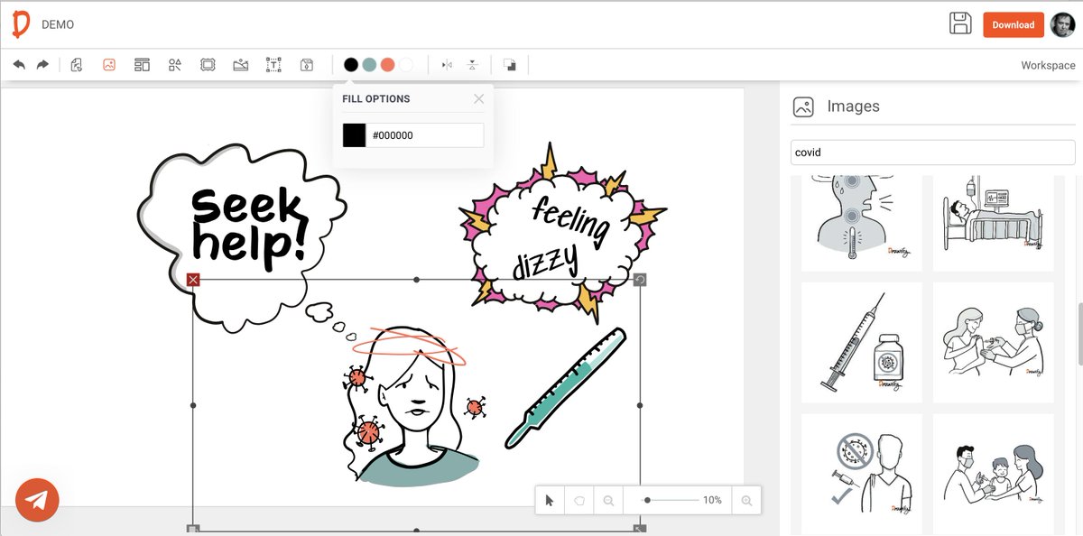 First serious play with <a href="/AxelleVQ/">Axelle Vanquaillie</a> &amp; teams Drawify.com

The beta version of the drawing tools is now live. Thousands of hand drawn images be used to create custom visuals. Change the colours, add hand drawn text, thought &amp; speech bubbles, backgrounds,templates &amp; shapes