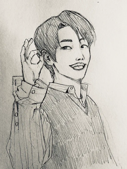 srry to my non kpop followers but I went through a Jake brain rot so u guys have to deal with it temporarily very rusty with my real ppl drawing skillsjdhfjf #ENHYPEN #ENHYPEN_JAKE 