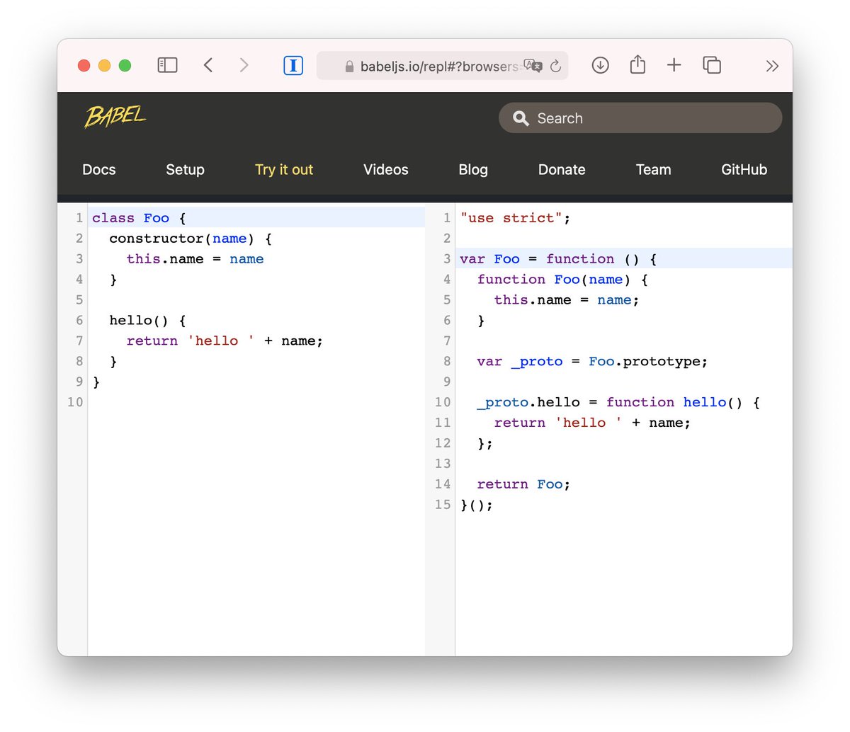 2) Why was this happening?Back then, classes were just a syntactic sugar around functions. So, to transpile a class, Babel was converting it into a function – and wrapping that function into an IIFE (immediately invoked function expression):
