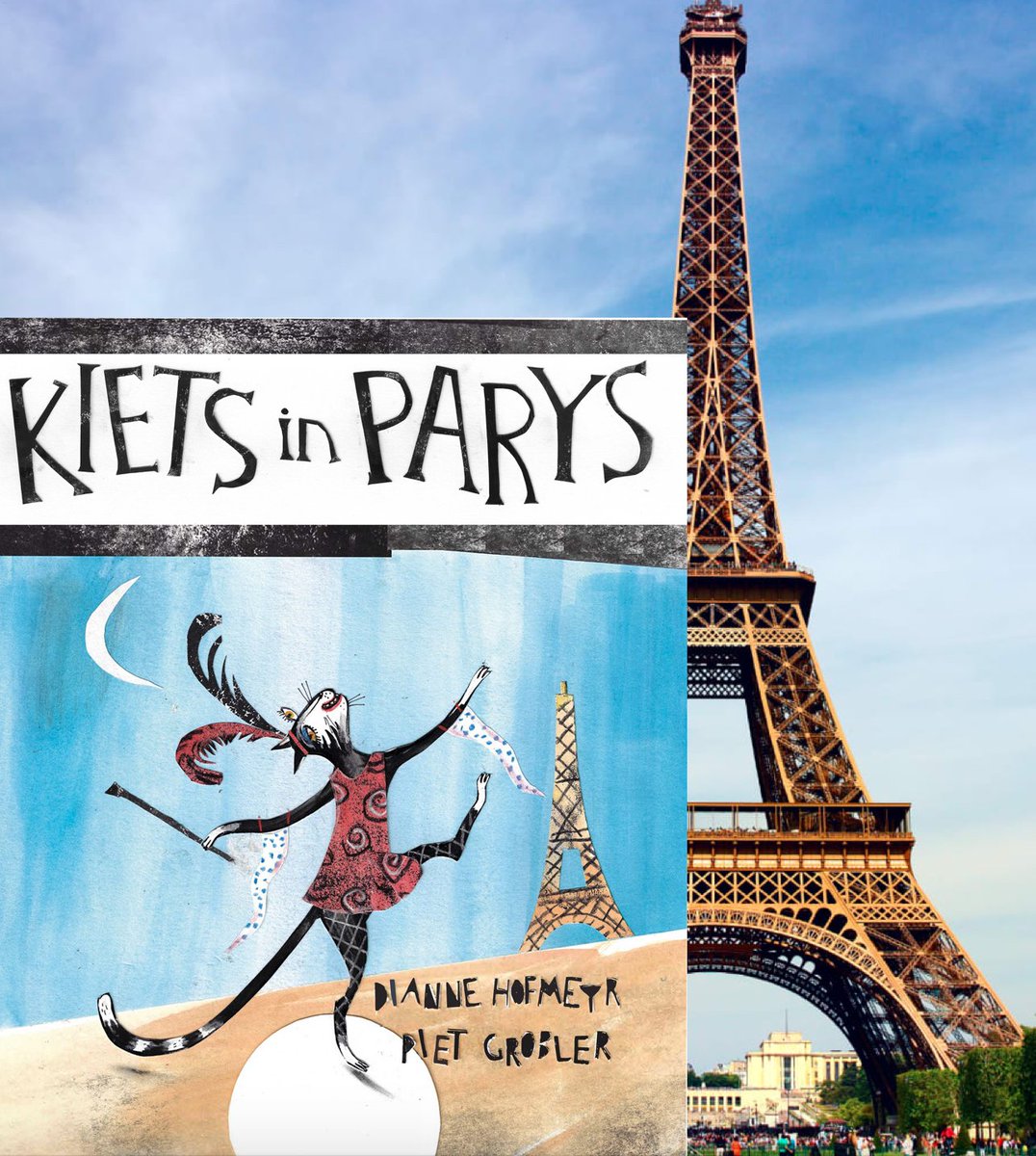 Off to Paris anyone? A bk in a foreign language is something to celebrate! For those who read Afrikaans...  #ParisCat is dancing her way onto bookshelves in S Africa with @lapabooks @castiewalsh @TinyOwl_Books #Pietgrobler @DalyNiki @dhofmeyr @TopspinPro Great Title! Thank you!
