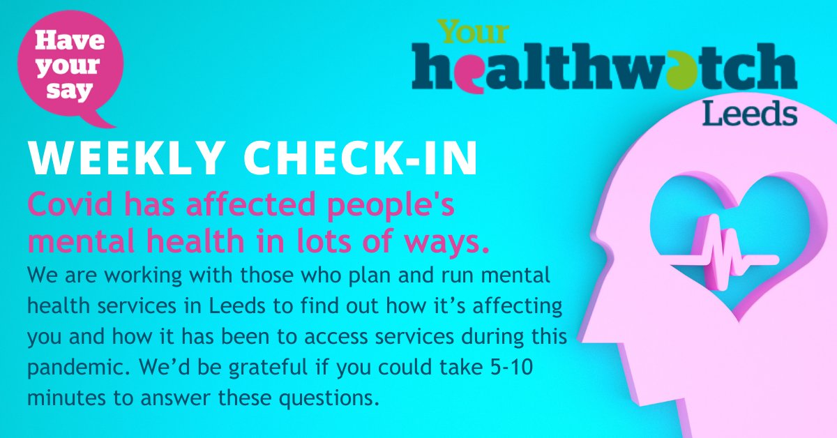 Have you accessed mental health services during Lockdown? @HWLeeds are working with those who plan and run mental health services in Leeds to find out how it’s affecting you and how it has been
surveymonkey.com/r/weeklychecki…
PLS Retweet @LCCRecoveryHubs @LeedsResidents @leedsrhinos