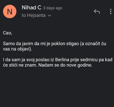 HejSanta2020's tweet photo. @nemam_tikad @neyne Ovo je od 28/12 https://t.co/qPyh82Ye76