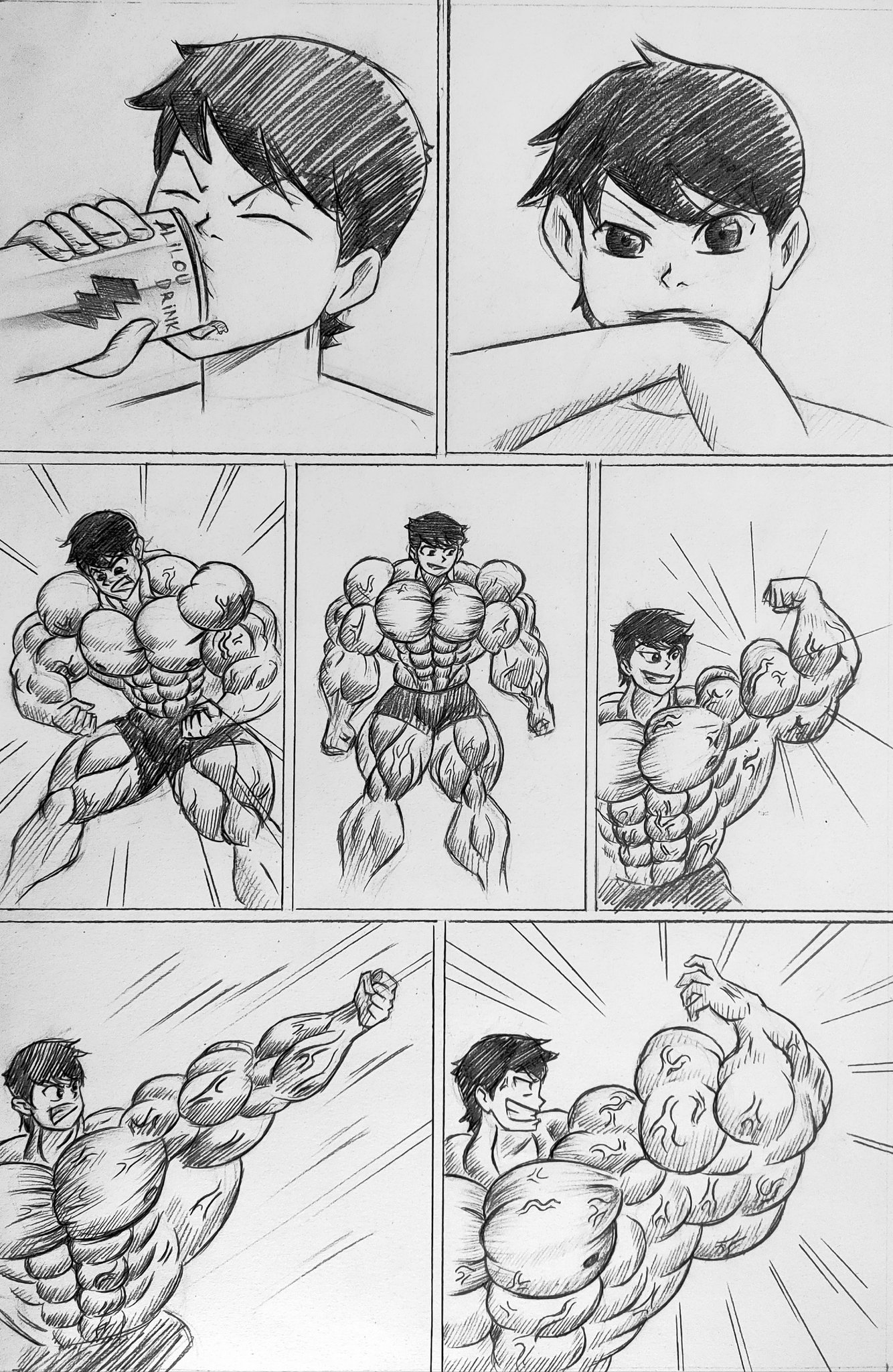 Ali Arts (comms open) on X: Another male muscle growth page! sketch comic  musclegrowth muscle t.co2GqSMzaRyY  X