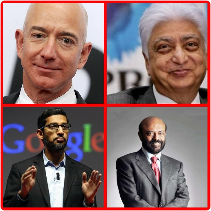 feliannrod's tweet photo. @CodingNinjasIN 1. Jeff Bezos- Amazon
2. Azim Premji- Wipro
3. Sundar Pichai -Alphabet/Google
4. Shiv Nadar- HCL

#RepublicDayContest #RightToCode 
@CodingNinjasIN
 @godsowntalk 
@Venki_PM 
@prachimana 
@PritiNivoriya 
@coolkishore59 
@CHUNMUN143 https://t.co/dUD1xy1A6t