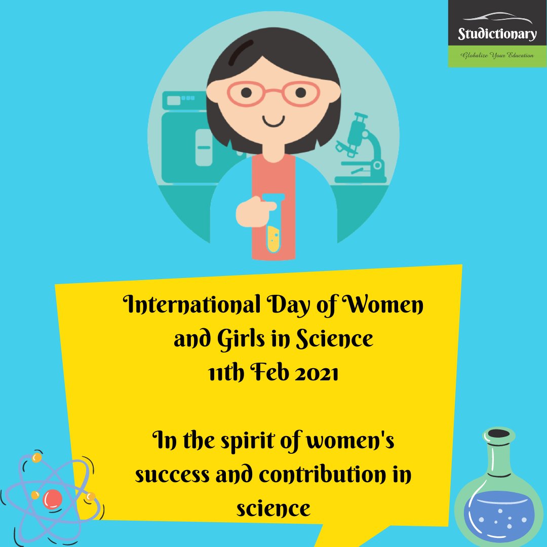 studictionary's tweet image. International Day of Women and Girls in Science
11th Feb 2021

In the spirit of women's success and contribution in science

#internationalaayofwomenandgirlsinscience #studictionary #11thfebruary