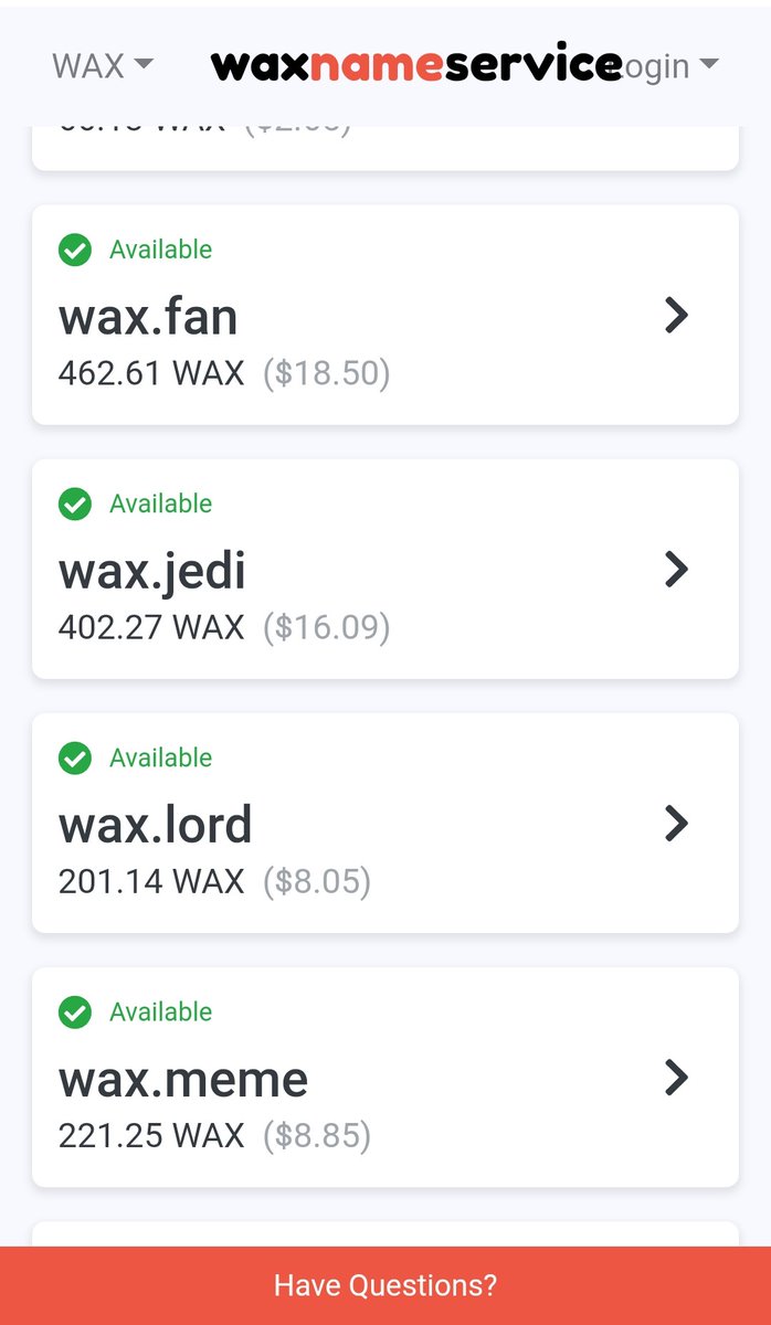 These wax wallet names are still available at waxnameservice.io <a href="/WAX_io/">WAX</a> #wax #wallet