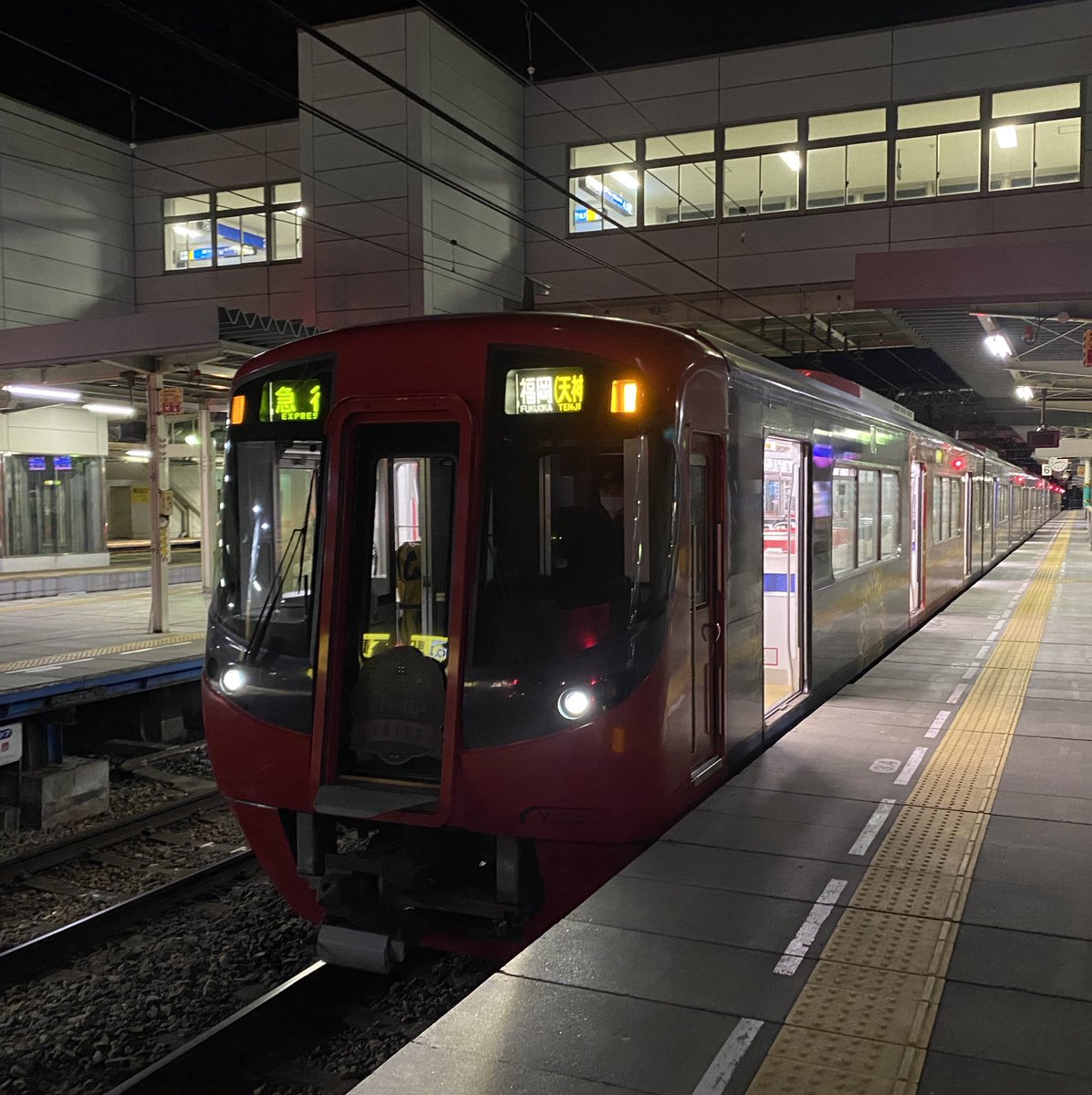 71 よねいち まるお 二日市始発観光列車水都で天神へ 二日市 福岡天神 急行 福岡天神 西鉄天神大牟田線 まるお周遊録 二日市始発ってのが良い