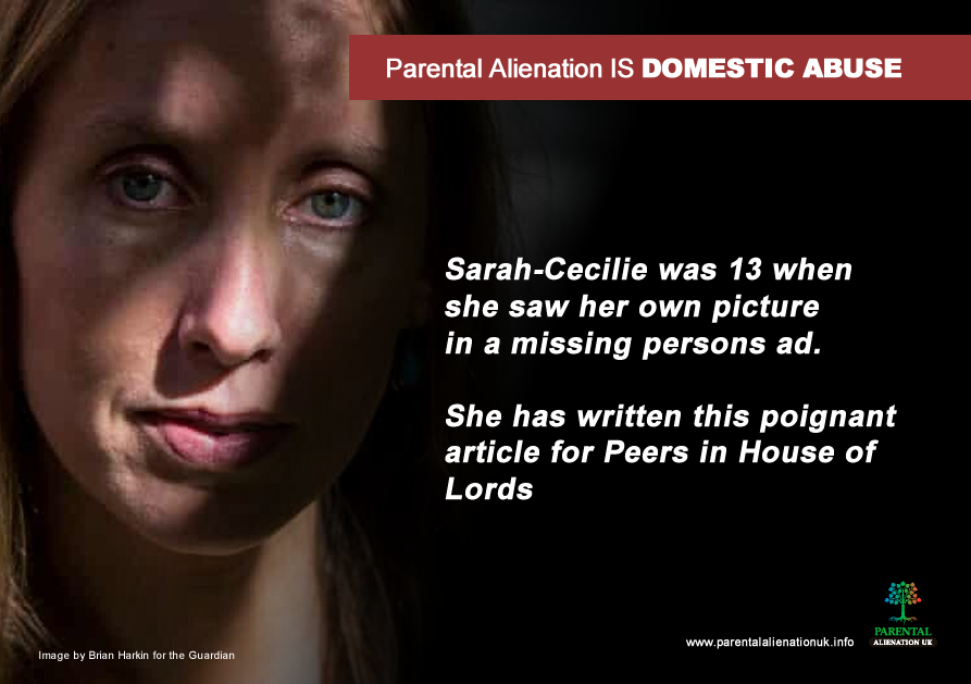 We implore our honourable Peers to read impassioned plea from Sarah-Cecile who was alienated and abducted from her mother as a child.
Read before making a decision which could transform the lives of children and victim parents.

parentalalienationuk.info/sarah-cecilie-…