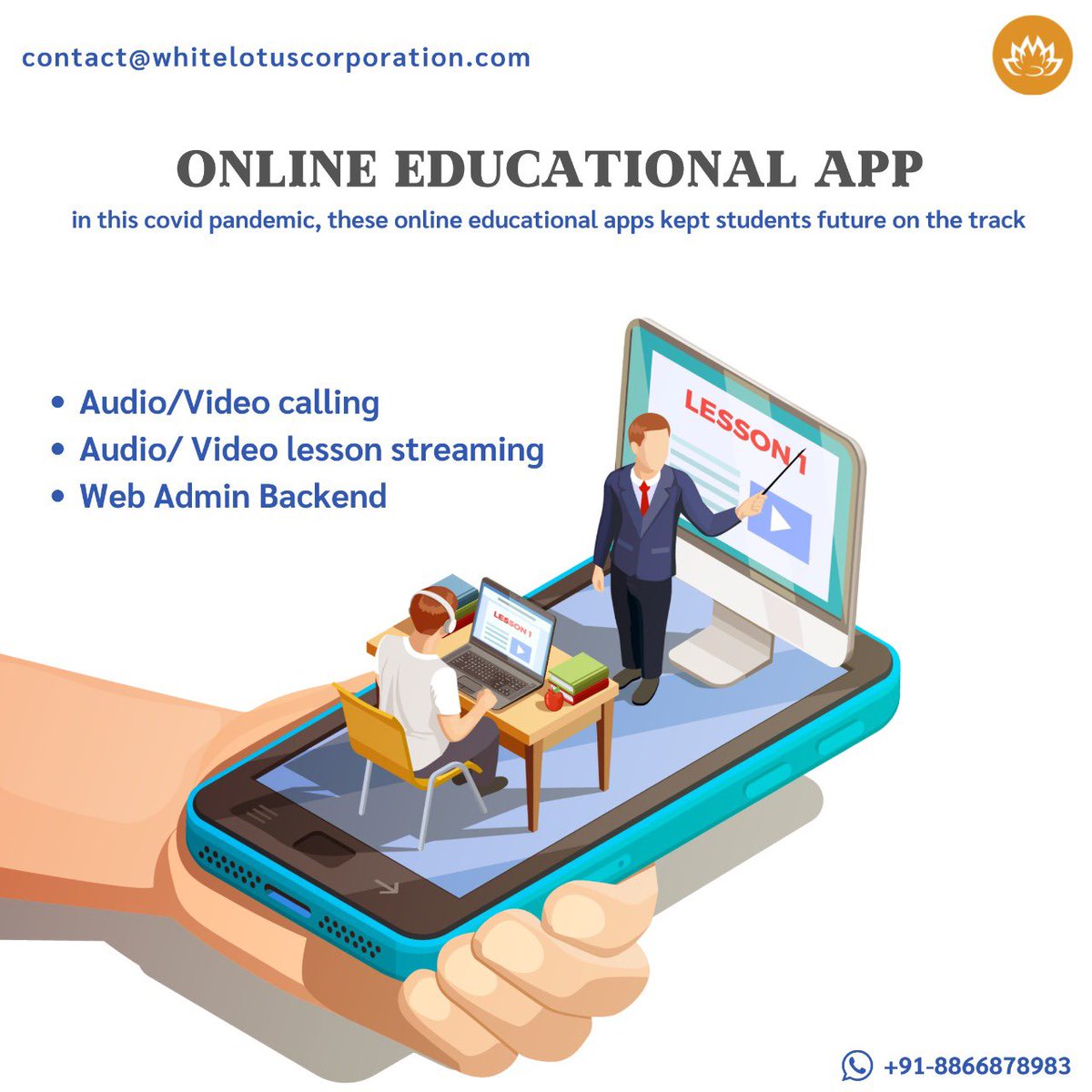 #COVID19 pandemic didn’t stopped education! Thanks to the modern apps and technology which kept students future on the track by providing online education facilities with video sessions

We help build your #online #education app ideas. Let’s talk. 
#digitialeducation #mobileapps