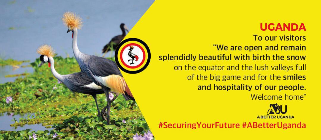To our visitors
"We are open and remain splendidly beautiful with birth the snow on the equator and the lush valleys full of the big game and for the smiles and hospitality of our people. Welcome home" #ABetterUganda @Odrek_Rwabwogo <a href="/matthewbagonza/">Matthew Bagonza</a> <a href="/FrankTumwebazek/">Frank K Tumwebaze,MP: Isaiah 41: 11</a>