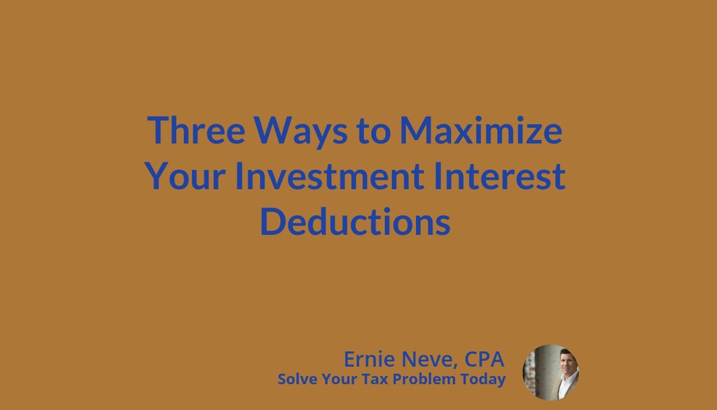solveirsproblem's tweet image. Make an election to include qualified dividend income and net long-term capital gain as investment income so you can enable some or all of the interest deduction.

Read more 👉 lttr.ai/cJMB

#HeresGoodNewsyou #HomeEquityLoans #Irsproblem #Taxproblem
