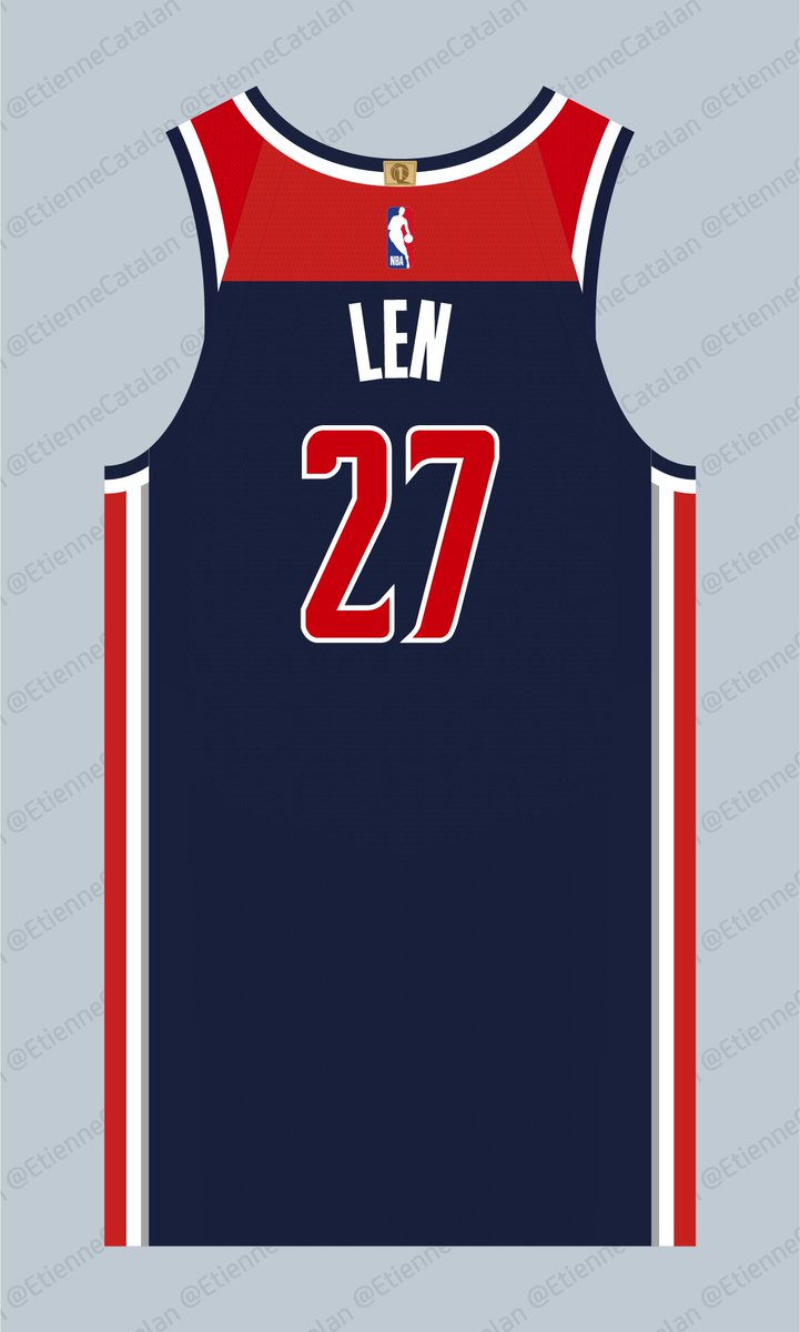 Etienne Catalan On Twitter Alex Len Alexlen Will Wear No 27 And Jordan Bell 1jordanbell No 7 For The Wizards Nba Uniwatch