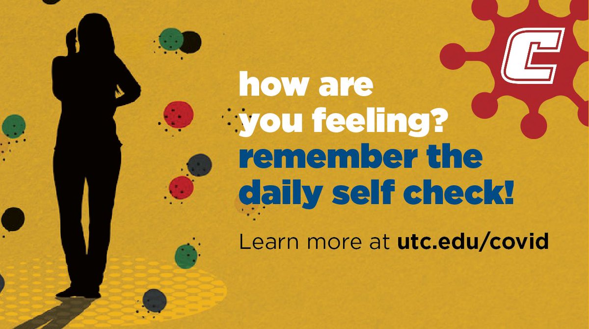UTChattanooga's tweet image. #ReturnToCampus🏫 — REMEMBER‼️ All students are required to complete the #SelfCheck📝 form each day prior to coming to campus. 

Residential students are to do this everyday.

📲 bit.ly/3iMkQkh

#MocsMaskUp😷
#mocsflockback🐦