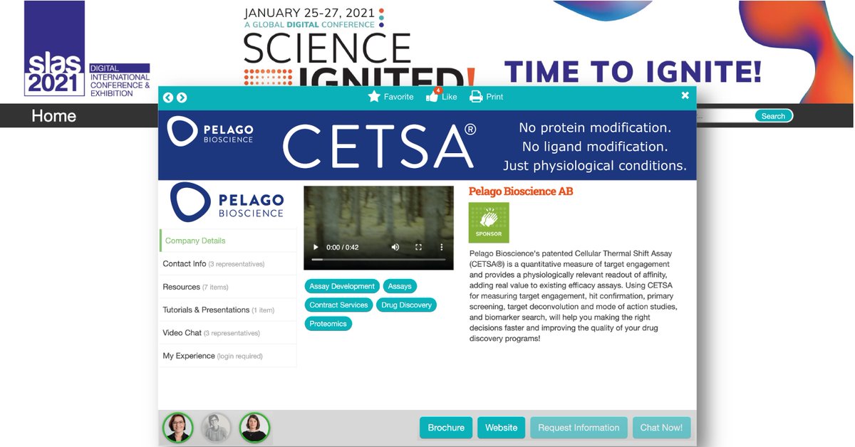 PelagoBio's tweet photo. Stop by the Pelago booth while visiting #SLAS2021 and talk to us about Target Engagement and #CETSA®.

https://t.co/ZerhJ9R1D1

#CETSA®
#PelagoHomeofCETSA® https://t.co/v8F8Jwfcji