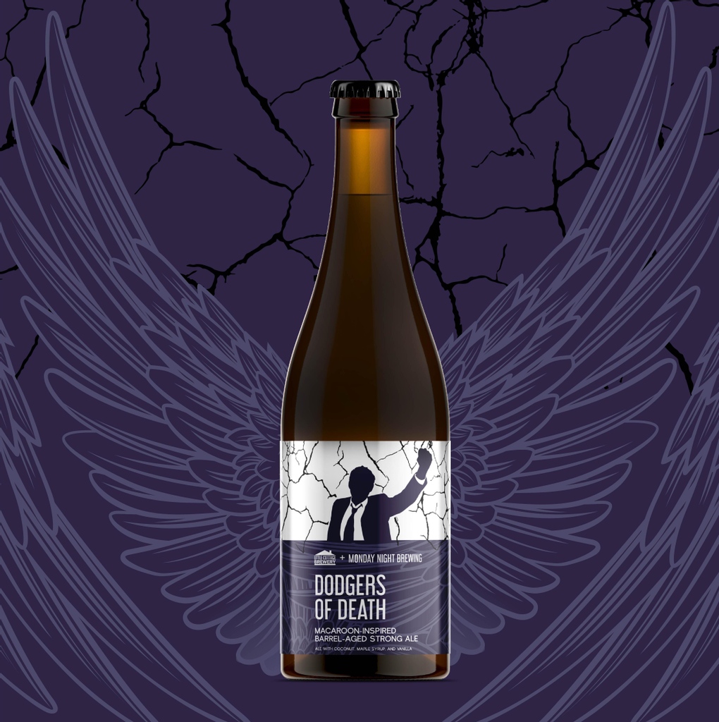 Introducing our new collab with <a href="/LCBrewery/">LittleCottageBrewery</a>. 

Dodgers of Death is a macaroon-inspired Strong Ale that's silky smooth on the palate, with notes of coconut and maple syrup. 

Avail for preorder today and pick up on 1/29. Preorder at monday.pm/to-go