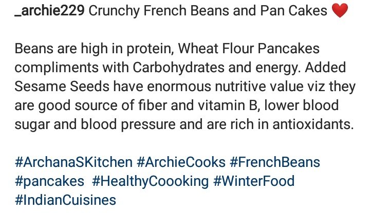 HealingArch's tweet photo. Crunchy French Beans and Pan Cakes ❤️

#ArchanaSKitchen #ArchieCooks #FrenchBeans #Pancakes  #HealthyCoooking #WinterFood #IndianCuisines #SimpleFood https://t.co/x8G5AFgltT