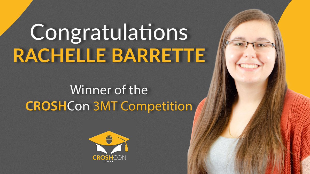 CROSH_CRSST's tweet image. Congrats to @LaurentianU MSc student Rachelle Barrette, @chell_barrette, who won the 3MT Competition at #croshcon2021! Rachelle gave a terrific overview on her research (and its implications) on user interface design as it pertains to nurses and healthcare. Well done, Rachelle!
