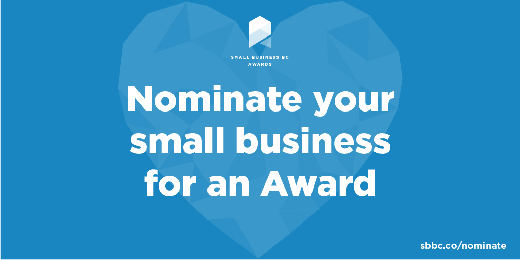 🏆Each year, hundreds of businesses across our province test themselves against the best of BC’s small business community by entering the #SBBCawards. 

There are many benefits you and your business will enjoy from taking part. Nominate your business now sbbc.co/nominate
