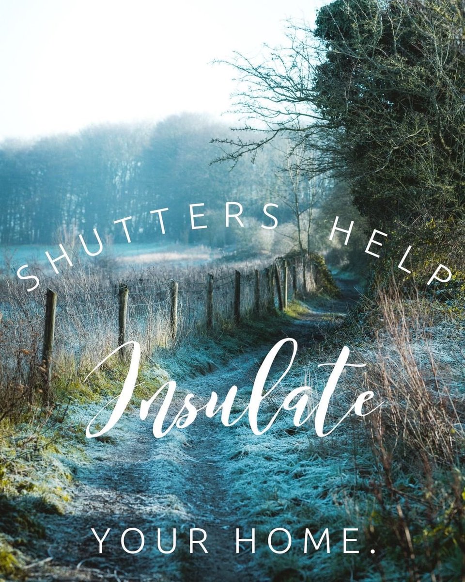 It's freezing out today, but if you have shutters they help insulate your home, keeping you all cosy and cutting down the heating costs.

Another reason to choose them. 😉

#shutters #cold #weather #insulate #keepwarm #surrey