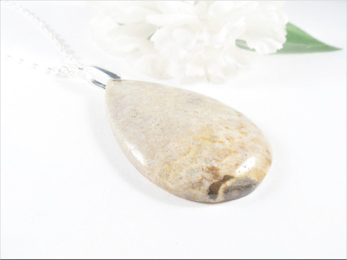 valroseshowers's tweet image. Beige Necklace - Chrysanthemum Stone Pendant - Coral Fossil Agate Stone - Grounding Medallion - Popular Right Now - Gifts under 20 for Her etsy.me/383HT6M #pottiteam #FossilStone