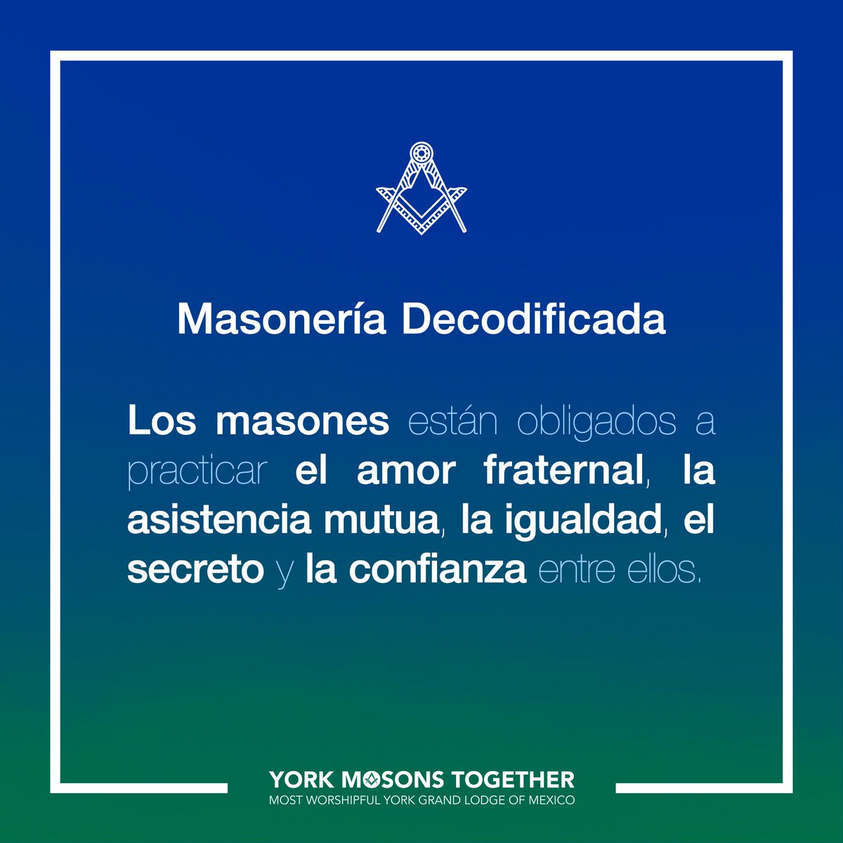Decoding Freemasonry.

Masons are obliged to practice brotherly love, mutual assistance, equality, secrecy, and trust between each other.

#freemasonry

#yorkmexicomasons #yorkmasonstogether #2b1ask1
