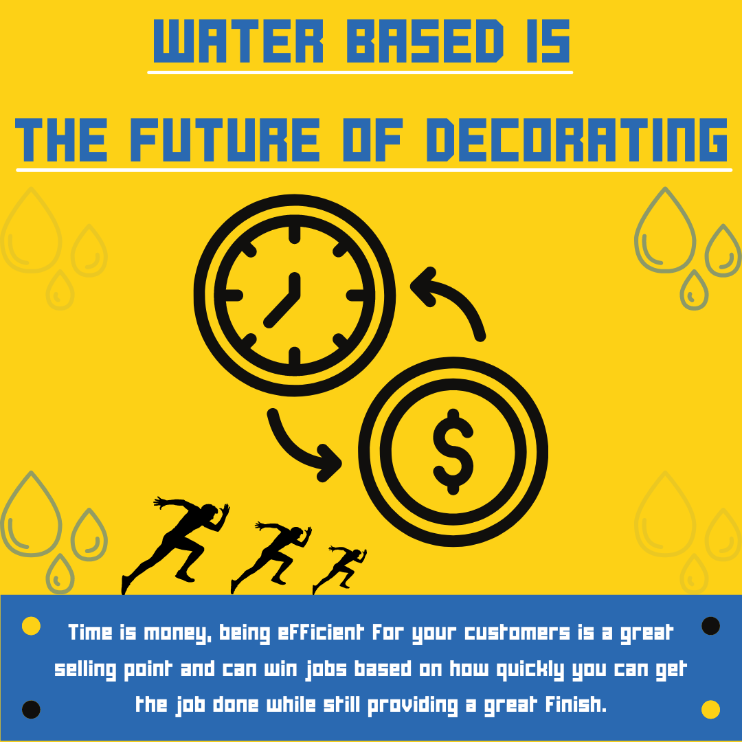 It is very much the present and the future!
.
.
.
Water based smells less, has lower VOC, sometimes zero VOC and also saves you a ton of time which often saves the end consumer as well as the contractor money. What do you guys think?