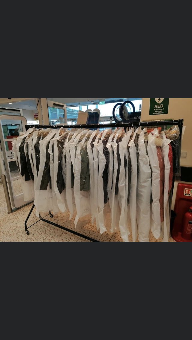 Seansfanclub's tweet photo. Morrisons in Cambuslang G72 have set up a rail of kids jackets free to anyone who needs one. https://t.co/0pKoYHY0BK