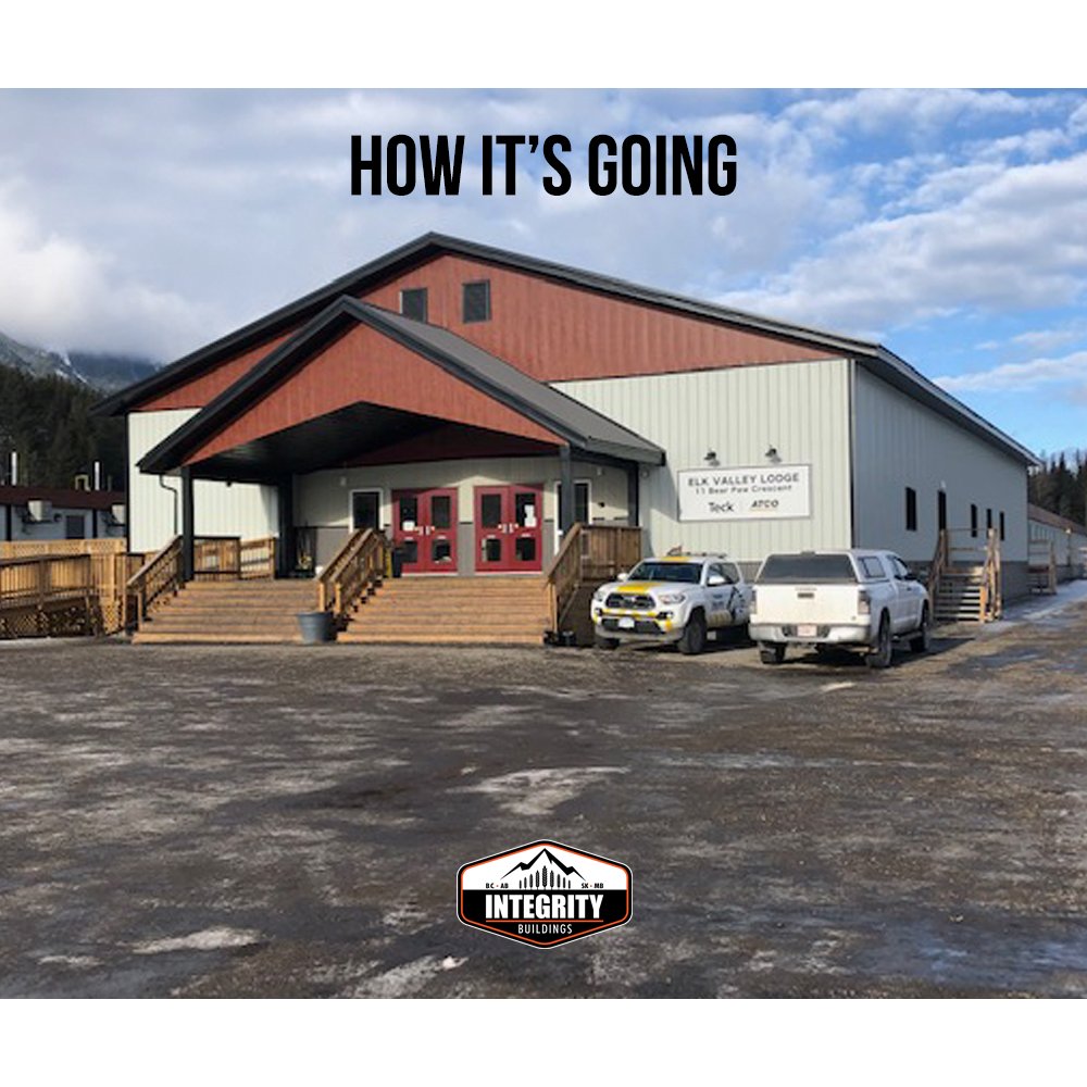 integritypost's tweet image. This unique project in S.E. BC called for work camp facility buildings to have a structure to handle snow loads. Protect roof top equipment and making it look great were a top priority. #postframe #integrity #whatwebuild #outsideofthebox