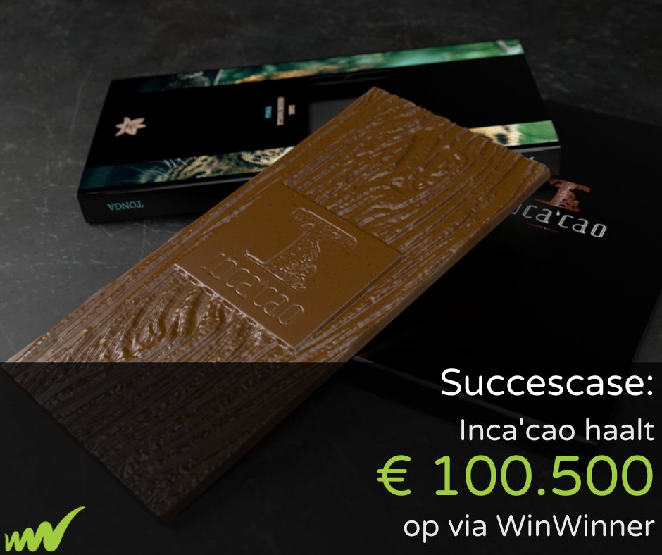 Vincent en Dries, zaakvoerders bij Inca'cao, hebben met hun koolhydraatarme chocoladeproducten een geslaagde WinWinner-campagne achter de rug: ze haalden €100.500 op, proficiat! Bekijk hier hoe hun geslaagde campagne tot stand kwam: winwinner.be/succescase/inc…