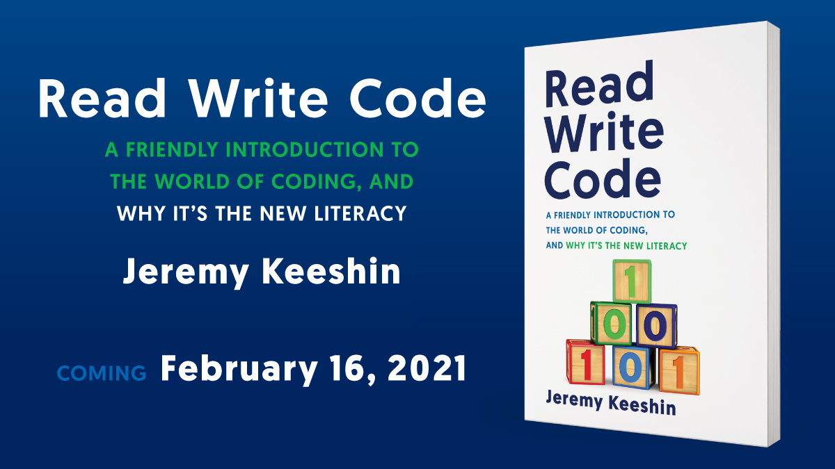 jkeesh's tweet image. Excited to announce that my new book, Read Write Code, will be launching on February 16th! The book is a must-read for modern educators and anyone who wants to understand why code matters today.
Find out when the book launches at readwritecodebook.com @ReadWriteCode_