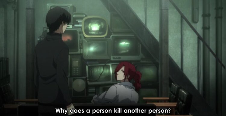 Be considered after committing such a deed. Like everything in Garden of Sinners it leaves the audience to form their own conclusions to this question with it providing evidence for both sides on why someone would commit such an act. My interpretation is the act of murder