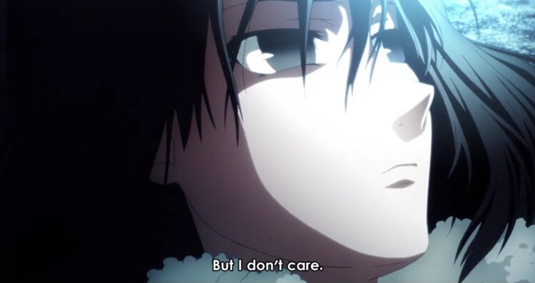 Is a indeed a sin that takes such a toll on a person that they can’t carry it alone. Shiki at the end of the film very easily could’ve become the murder she detests if Mikiya wasn’t by her side and said he would carry the sin in her stead.